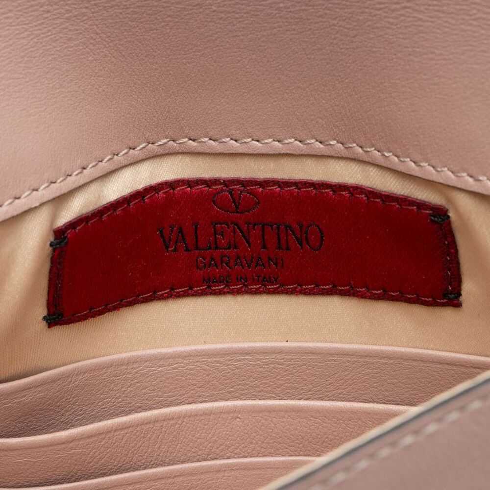 Valentino Leather Rockstud V-Flap Wristlet - Picture 6 of 9